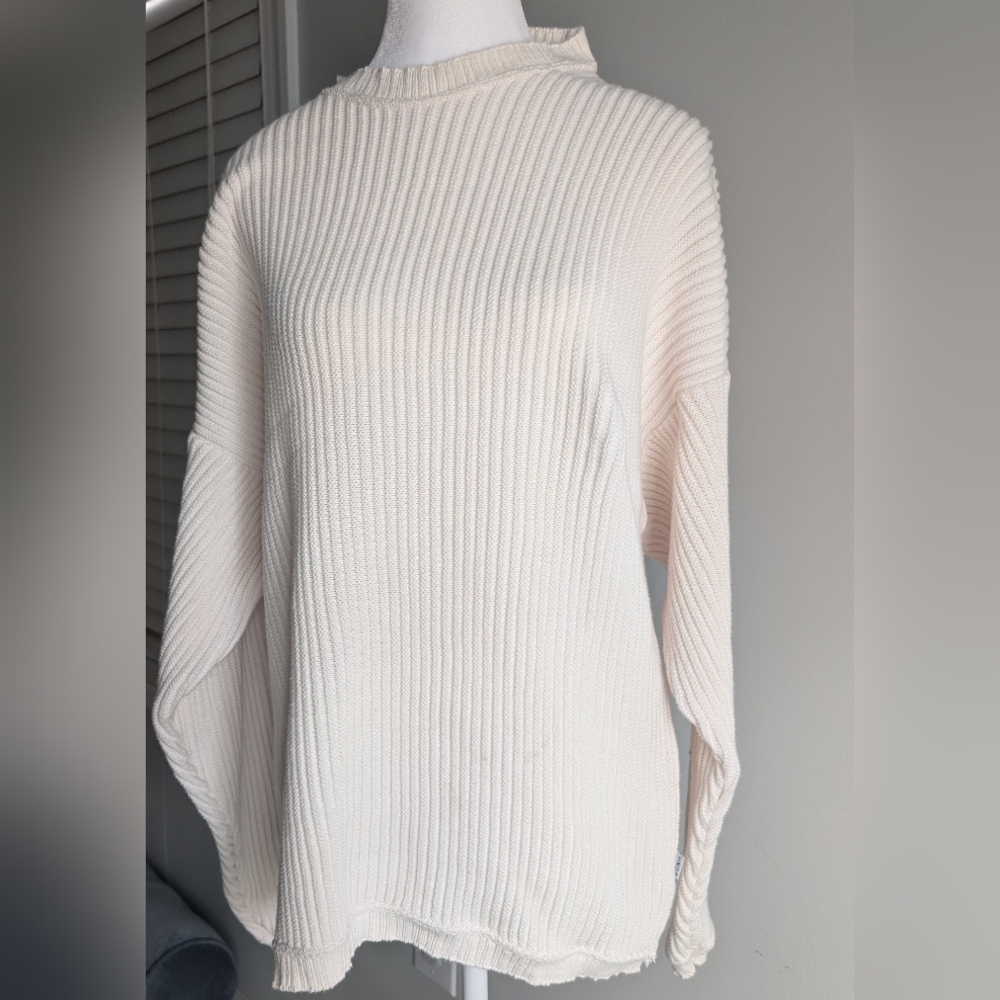 Izod Women's Ivory Turtleneck Sweater
